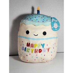 Squishmallow 12" Happy Birthday Cake Cupcake Kiks Soft Plush Toy Stuffed NWT NEW